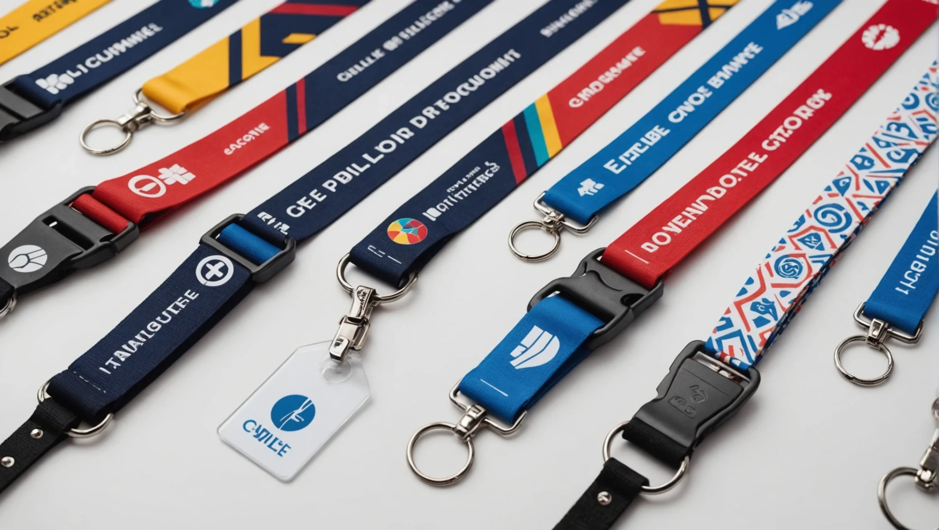 Lanière Personnalisable - Simple Ou Double Clip, Pour Badge, Clés, Téléphone