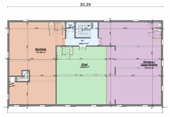 local PMR indépendant 140m2 dans future maison de santé Villefranche /Mer 