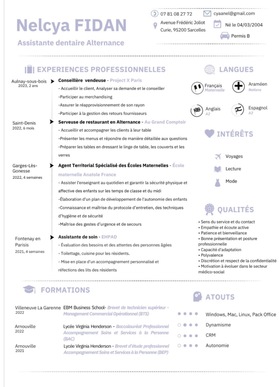 Candidature – Recherche d’alternance Assistante Dentaire