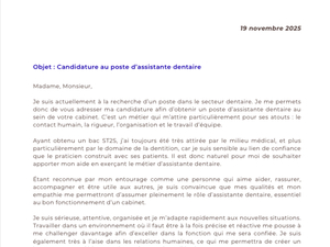 Recherche d’un employeur pour formation assistante dentaire en contract d’apprentissage 