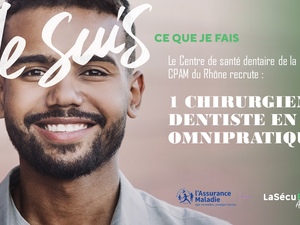 L’Assurance maladie recrute un chirurgien-dentiste F/H à Lyon 2
