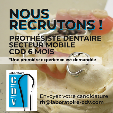 Prothésiste dentaire, secteur Adjointe H/F