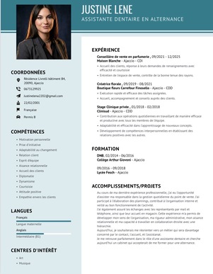 Cherche alternance assistante dentaire 