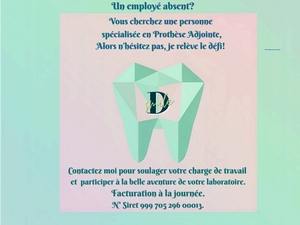 Prothesiste dentaire qualifié adjointe. 