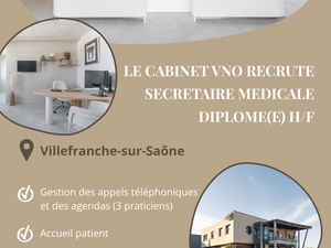 🦷 Le cabinet VNO recrute un(e) secrétaire dentaire H/F 🦷