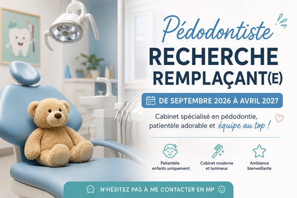 Pédodontie collaborateur Remplacement  H/F