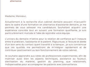 assistante dentaire en alternance 