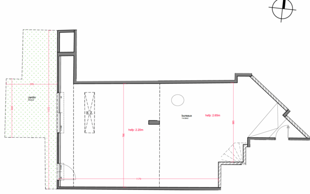 A vendre - local prof. ERP 115 m2 + jardin - neuf - Profession libérale