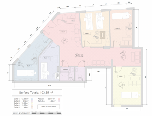 A vendre Paris 16e Triangle d'or - plateau RdC commercial 105 m² à réaménager
