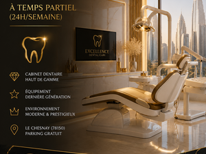 RECRUTEMENT – ASSISTANT(E) DENTAIRE / AIDE DENTAIRE  H/F À TEMPS PARTIEL (24H/SEMAINE)