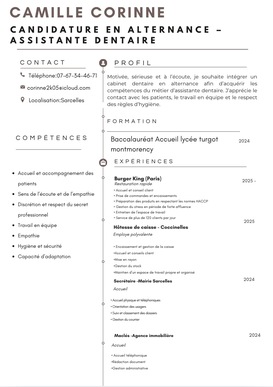 Candidature en alternance- Assistante dentaire 