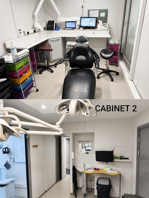 🦷 sydel · Champs-sur-Marne (77) – murs + fonds, 3 fauteuils · Réf. 7702