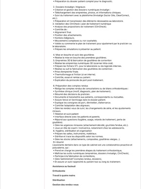 Assistante dentaire Qualifié avec 5 ans d’expérience en orthodontie 