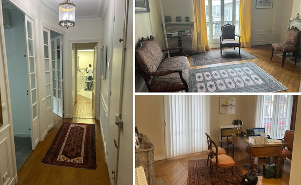 🦷 sydel · Paris (75) – murs + fonds, cabinet implanto/paro, 2 fauteuils · Réf. 7510
