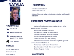 🦷 À la recherche d’un poste d’assistante dentaire qualifiée – 35 heures/semaine.  