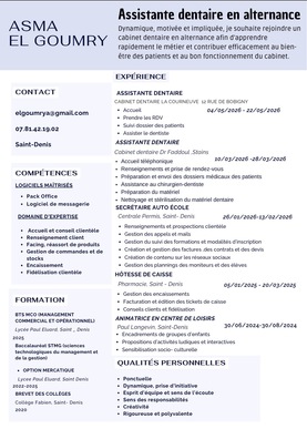 Étudiante à l’AFPPCD, recherche une alternance en tant qu’assistante dentaire
