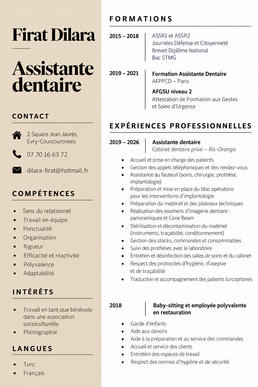 Assistante dentaire qualifié 