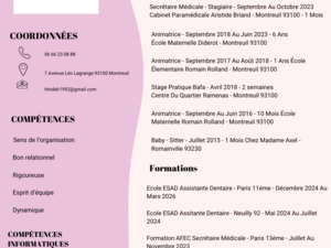 Convertir pour le poste secrétaire médical 