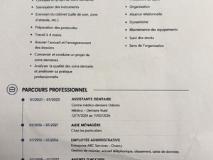 Recherche poste d’assistante dentaire en contrat de professionnalisation – 35 h