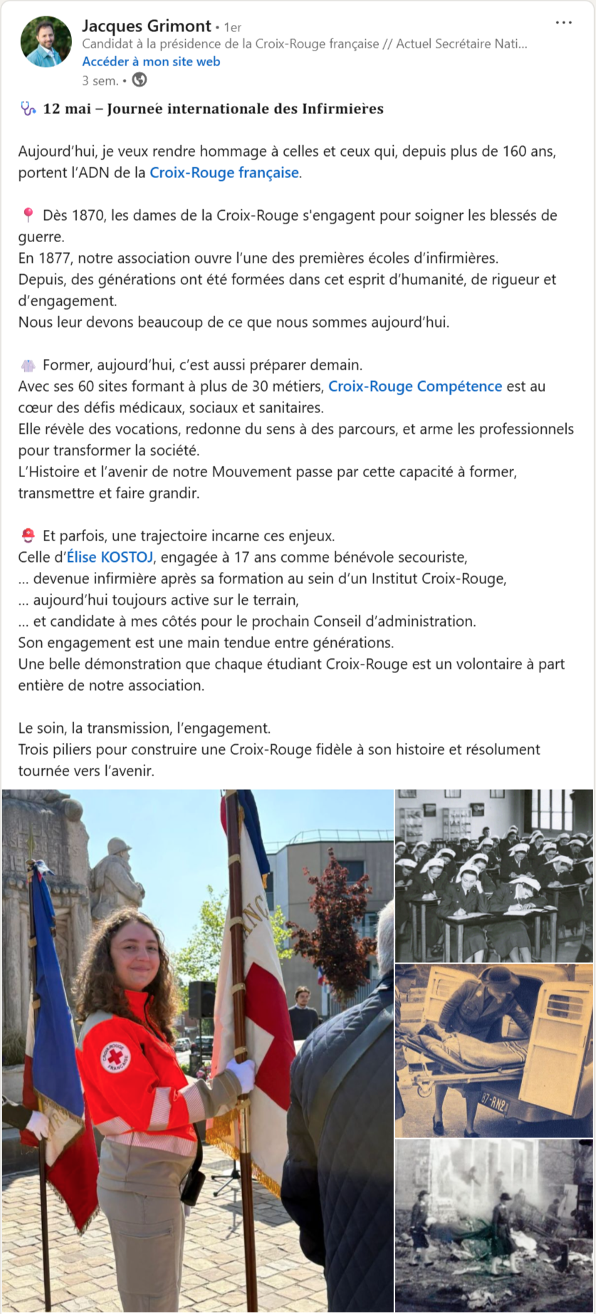 Annonce candidature d'Elise Kostoj