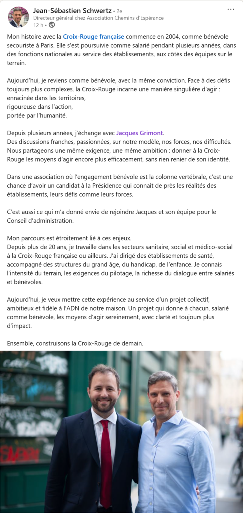 Annonce de candidature de Jean-Sébastien Schwertz