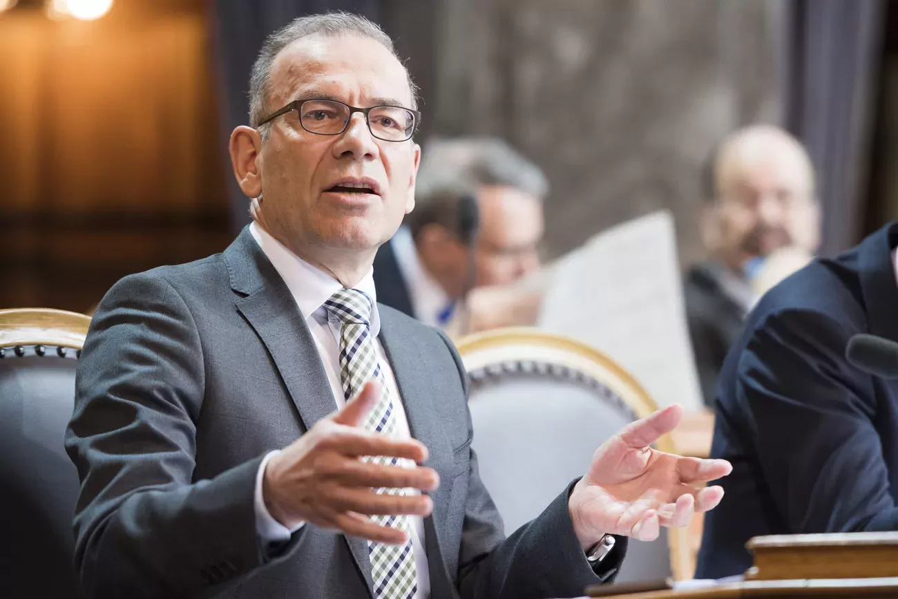 "Avec le nouveau Parlement, nous avons une chance de ne pas conclure le budget par une conciliation", a lancé Hannes Germann (UDC/SH) en début de débat. (Keystone)