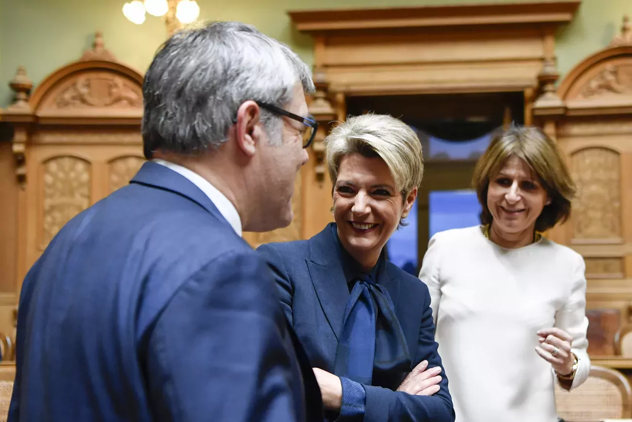 Karin Keller-Sutter est la première femme libérale-radicale à occuper cette fonction depuis Elisabeth Kopp. (Keystone)