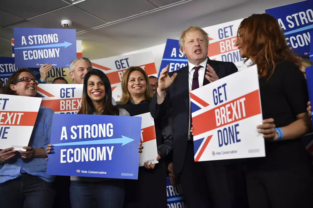 Les Conservateurs du Premier ministre Boris Johnson sont en tête des sondages pour les législatives de jeudi. (Keystone)
