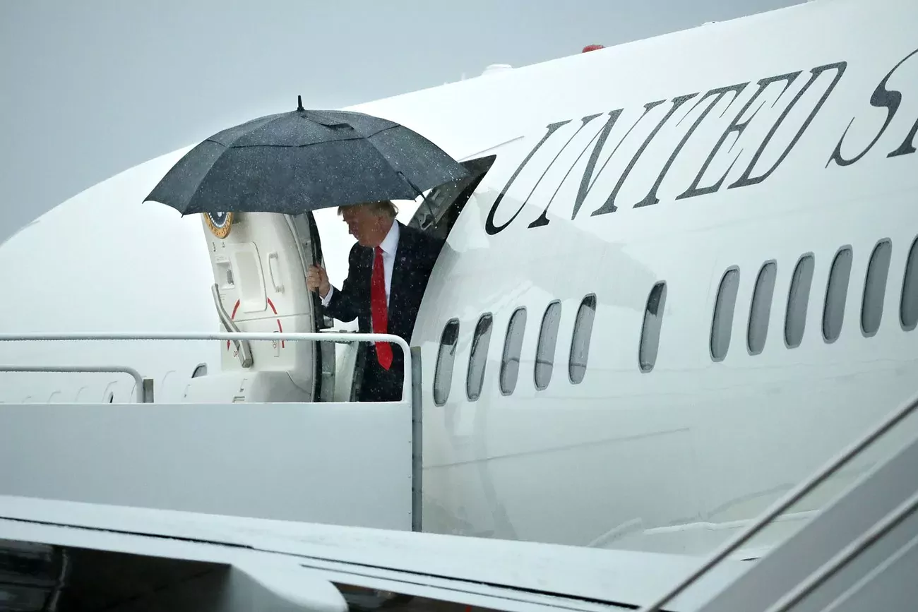 Le président Donald Trump, le 28 juillet, à son arrivée à la Joint Base Andrews de Maryland. Il a annoncé par Twitter qu'il avait licencié le chef d'état-major Reince Priebus. (Keystone)