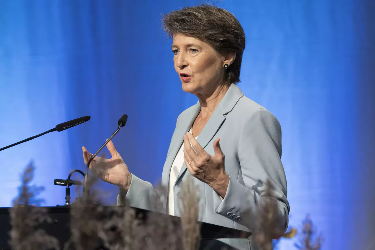Responsable des négociations pour la Suisse, Simonetta Sommaruga est favorable à ce que les pays se fixent des objectifs de neutralité climatique pour 2050.