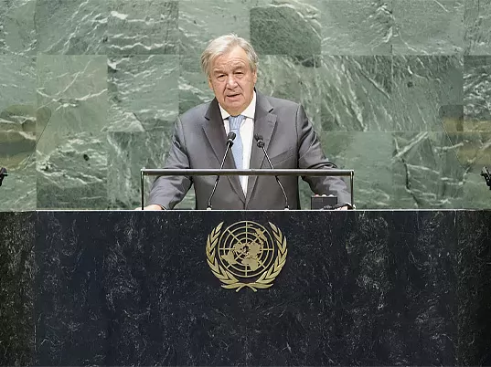 Antonio Guterres. «Aucun pays n’a le droit de dominer les affaires du monde, de contrôler le destin des autres ou de conserver les avantages juste pour lui.» (Keystone)