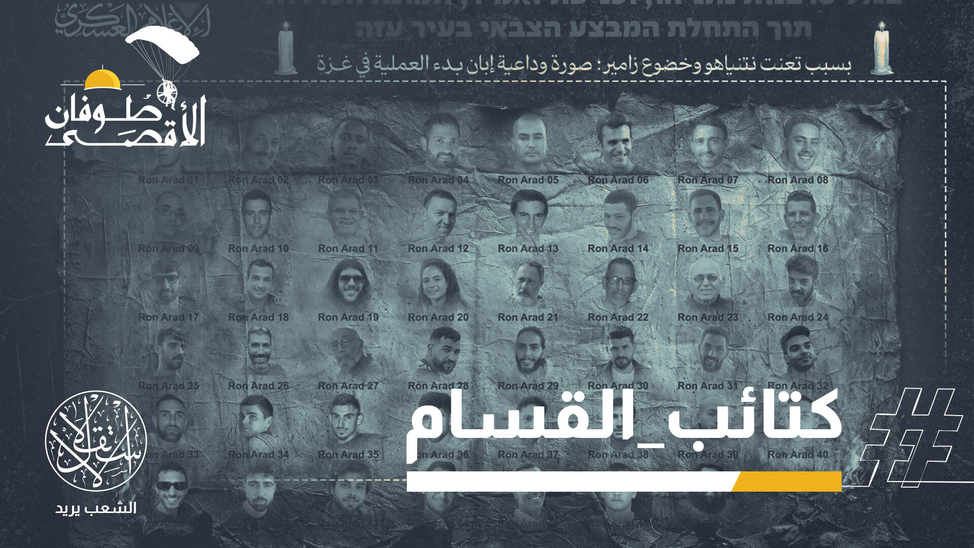 "ضغط أعصاب".. ما رسالة القسام من نشر صور أسرى الاحتلال باسم "رون أراد"؟