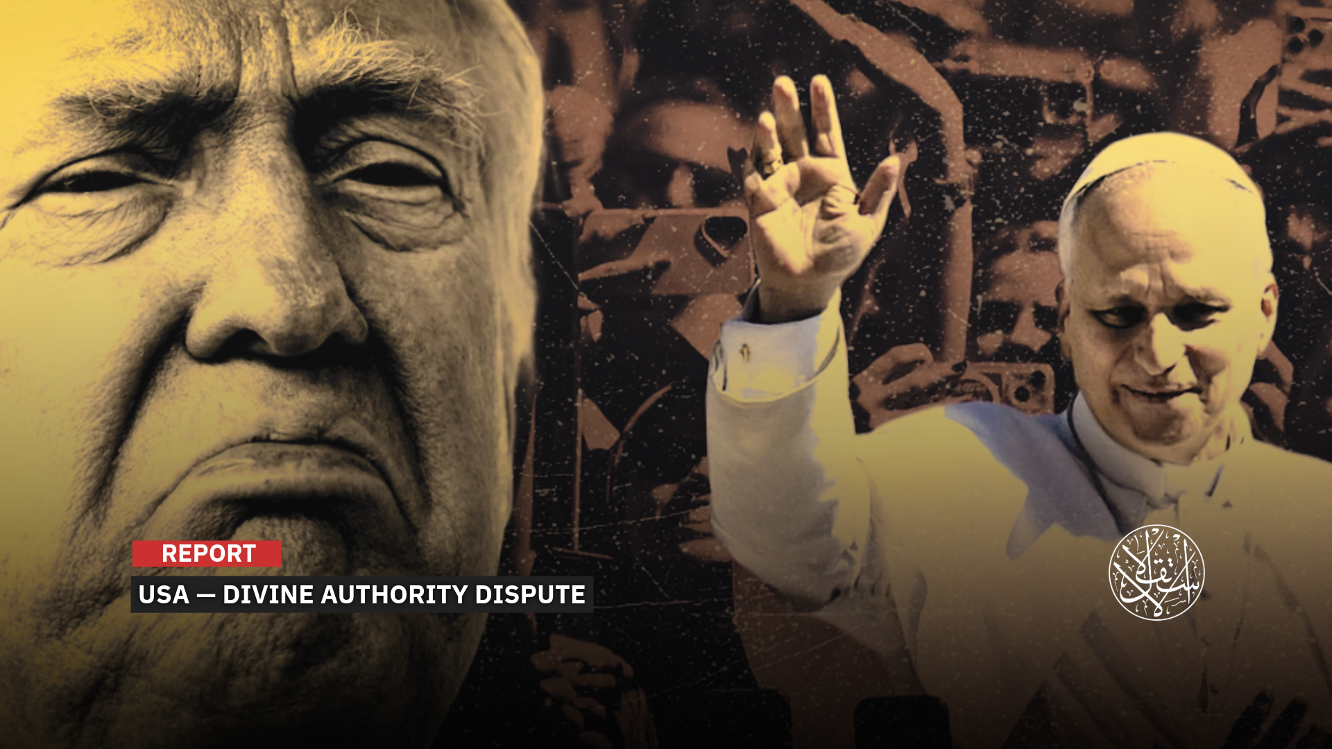 The pope sharpened his criticism, condemning “lords of war” whose “hands are soaked in blood.”