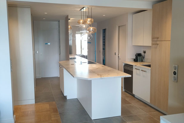 cuisine centrale-amenagement-appartement-Le Gosier