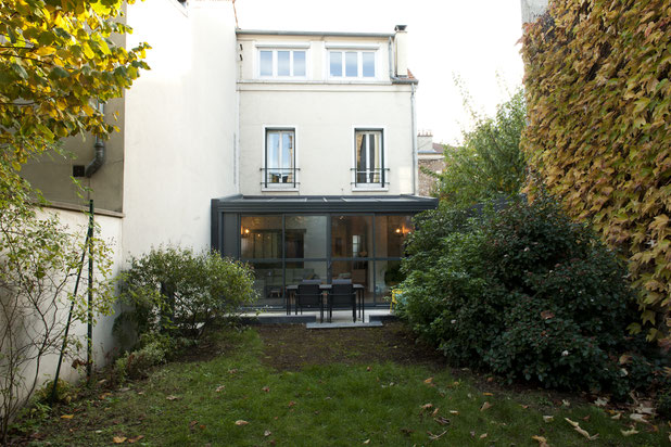 vue jardin-agrandissement_extension-maison-Le Perreux-sur-Marne