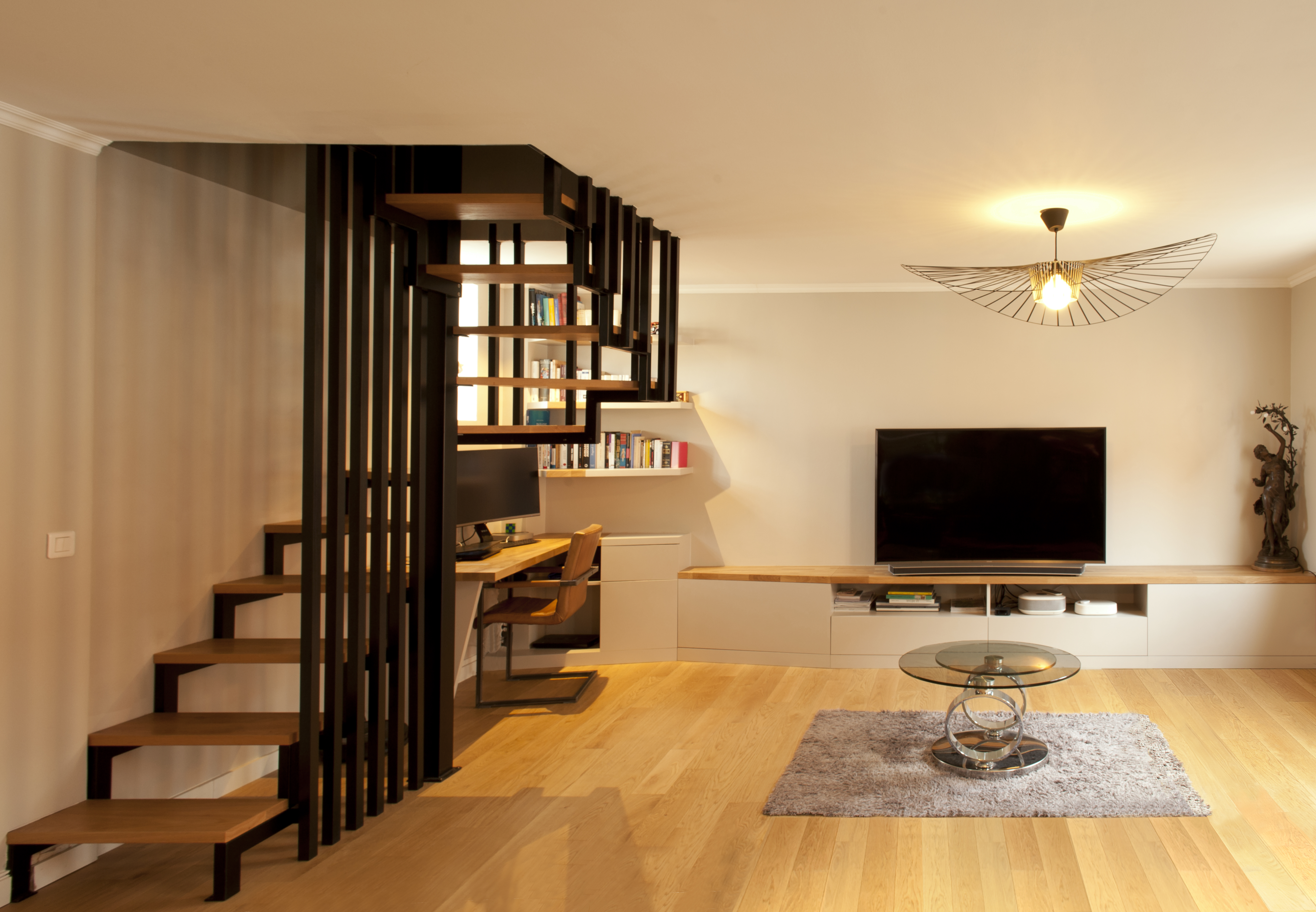 création escalier et bureau – rénovation de maison Loir-et-Cher
