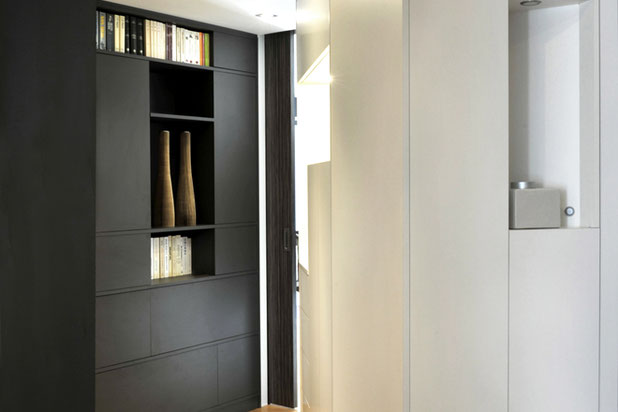 couloir habillé vers la lumière du salon-amenagement-appartement-Nogent-sur-Marne