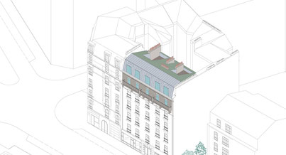 Photo d'un projet de Surélévation Surélévation à Paris