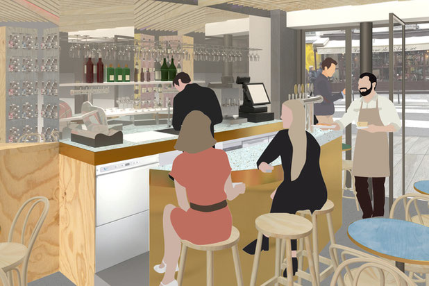 Vue comptoire-renovation-cafe_restaurant-Paris