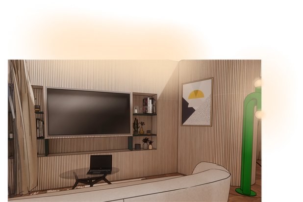 Vue du salon-renovation-appartement-Saint-Cloud