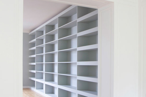 Bibliothèque sur mesure-renovation-appartement-Paris