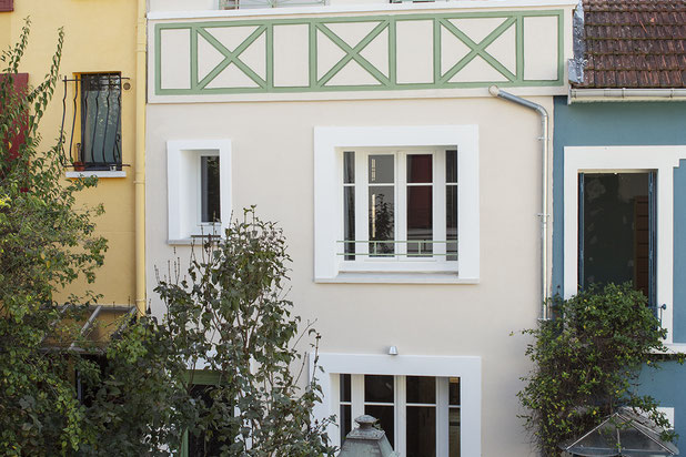 Façade principale-renovation-maison-Paris