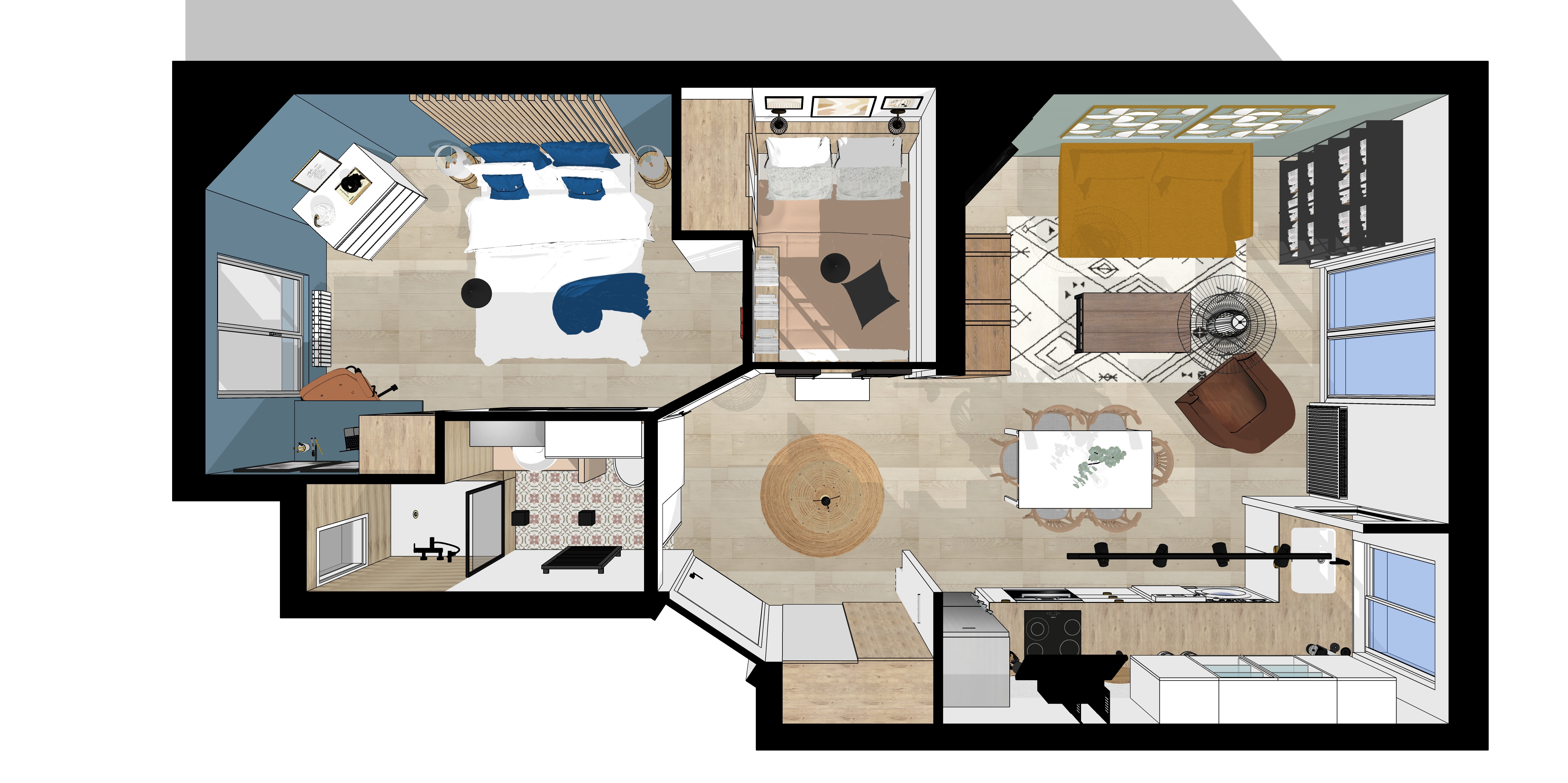 Projet Montsouris – rénovation d'appartement Côtes-d'Armor Projet Montsouris – rénovation d'appartement Côtes-d'Armor