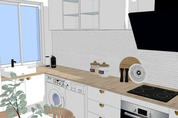Cuisine 3D-renovation-appartement-Paris