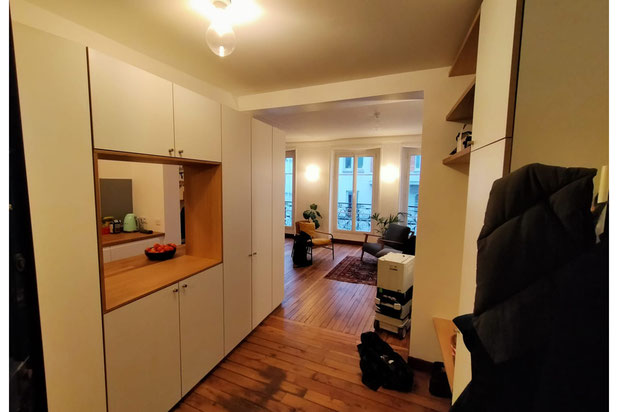 Vue entrée-renovation-appartement-Paris