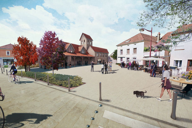 Vue de la place du marché-amenagement-autre-Le Vernet