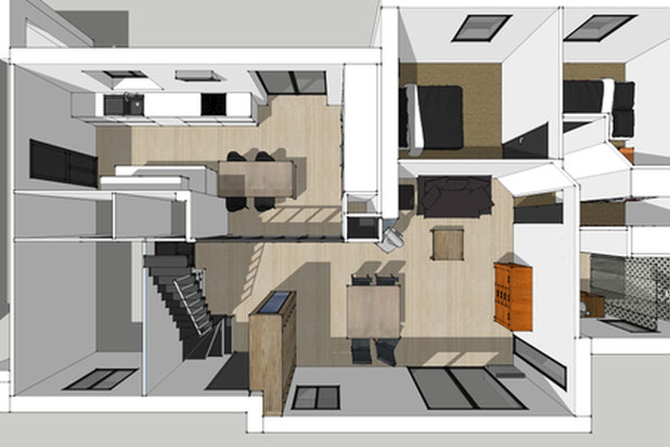 Modélisation 3D-agrandissement_extension-maison-Montreuil-le-Gast
