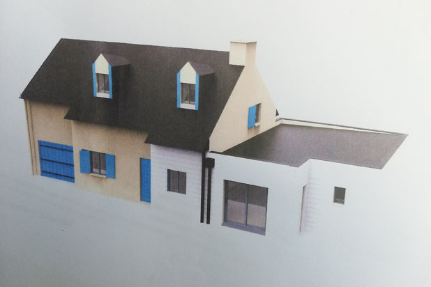 Modélisation 3D-agrandissement_extension-maison-Montreuil-le-Gast