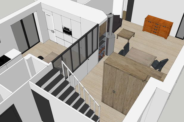 Modélisation 3D-agrandissement_extension-maison-Montreuil-le-Gast