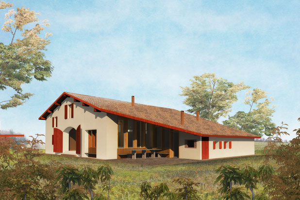 façade principale - état du projet-renovation-maison-Belus